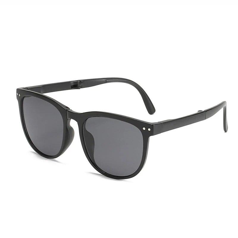 Folding Round Sunglasses Women Designer Vintage Small Sun Glasses Ladies Korean Style Shades Eyewear Be Easy To Carry
