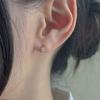 youngglow 14k mini cubic flora one touch earring