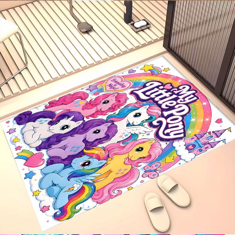 My Little Pony Print Rug, Washable Floor Carpet, For Entryway Dorm Laundry Room Office Study, Home Decor Birthday Christmas Gift