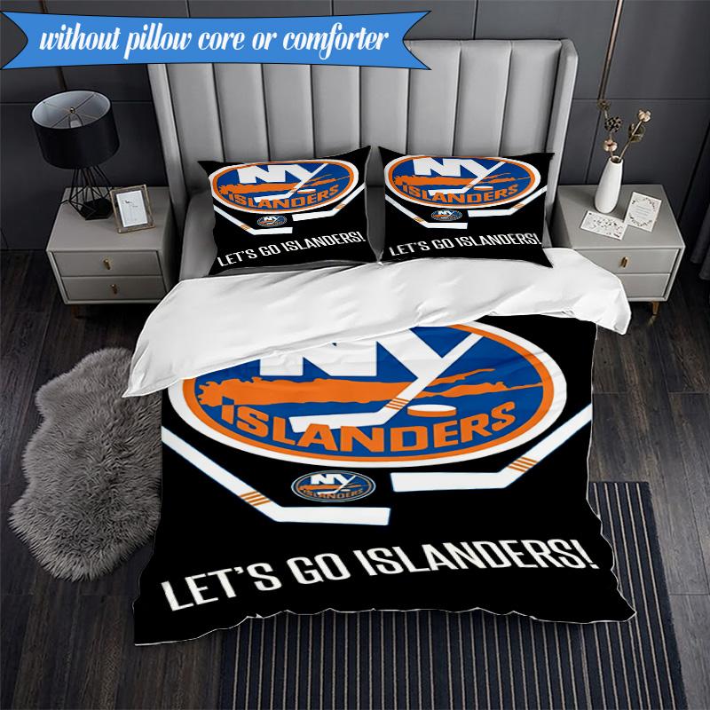 3PCS Islanders Hockey Pride Bedding Set,Including 1pc Duvet Cover And 2pcs Pillowcases Perfect for Bedroom, Dormitory, Fan Christmas gift