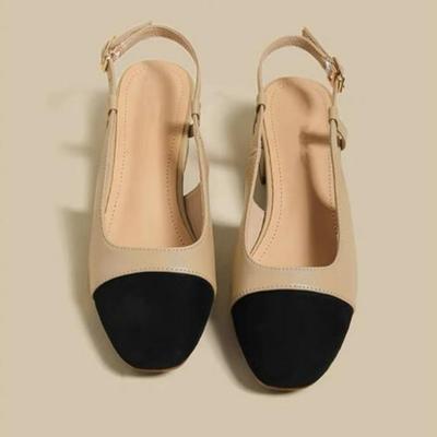 Новая летняя модная обувь на низком квадратном каблуке, корейская женская обувь одинакового цвета для вечеринок, дизайнерские универсальные сандалии Chaussure Femme