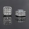Хип-хоп панк сильный магнитный зажим для ушей для мужчин, усыпанный цирконами, серебристого цвета, имитация пирсинга, магнитные серьги, подарки для женщин OHE127-5