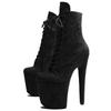 20cm Sexy Women Shoes Pole Dance Shoes Pumps Party Club Platform High-heeled Shoes Model Boots Suede Shoes
