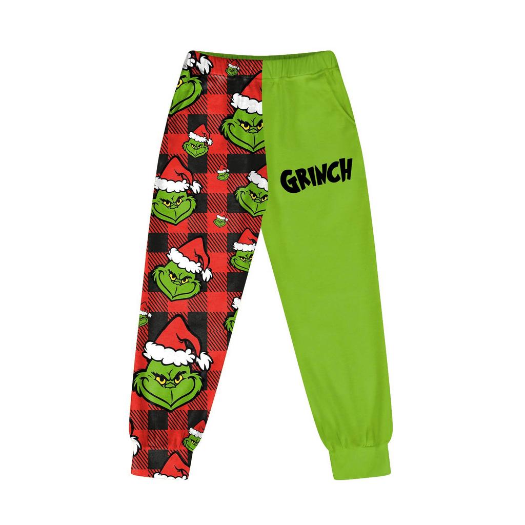 Kids' Fashion Christmas Print Loose-Fit Waistband Casual Sweatpants