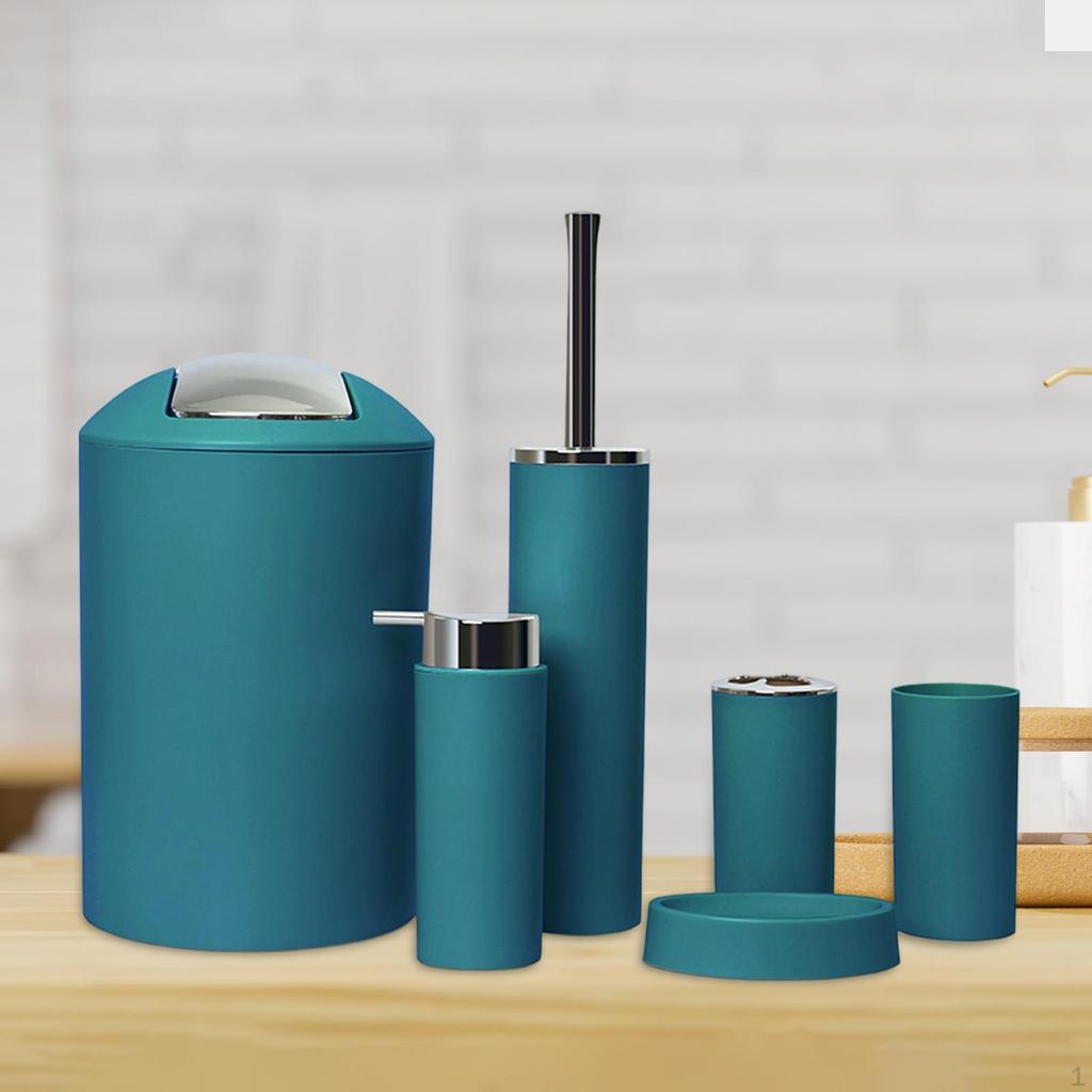 Набор из 6 предметов аксессуаров для ванной комнаты, принадлежности, легко чистить, для дома, квартиры, мыльница