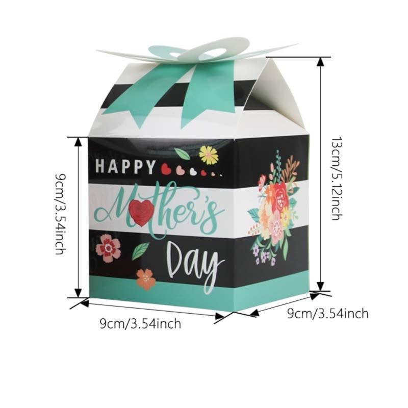50Pieces Mother Day Candy Boxes Mother Day Cup Cake Paper Boxes Mother Goodie Gift Decorations Mother Day Party Supplies