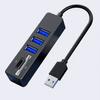Многофункциональный USB-хаб, док-станция Plug and Play, высокоскоростная передача данных, USB2.0