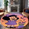 1pc Mafalda2 Print Round Carpet Chair Round Carpet Suitable for Bedroom Living Room Home Decorative Carpet