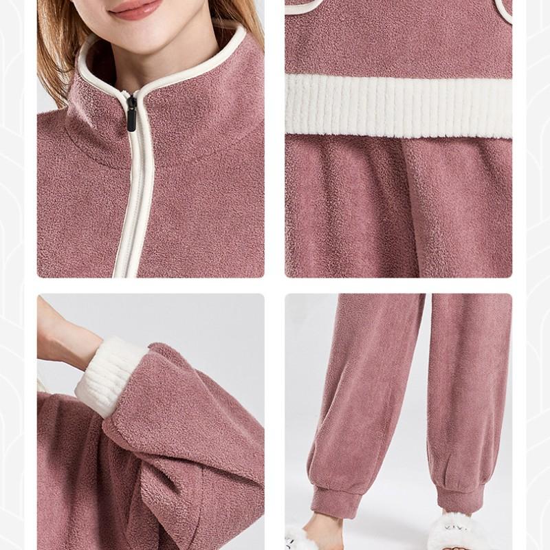 Мужская и женская осенне-зимняя домашняя одежда. Можно носить теплые пижамы и морозостойкий пижамный комплект черного цвета с технологией Arbutus Velvet Lovers.