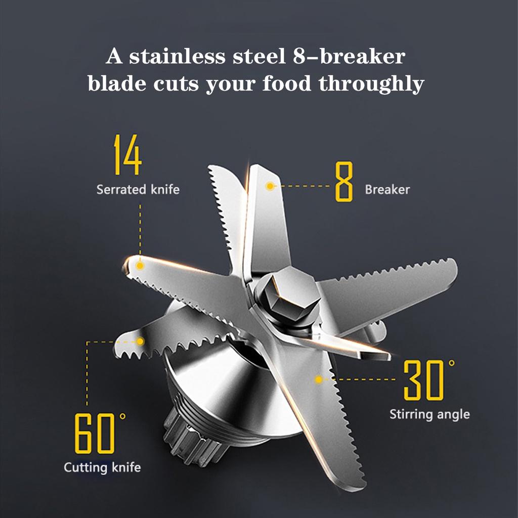 1.75L Professional Automatic Touchpad Timer Blender Mixer Juicer High Power Food Processor 8 Blades One-touch Cleaning Cooking