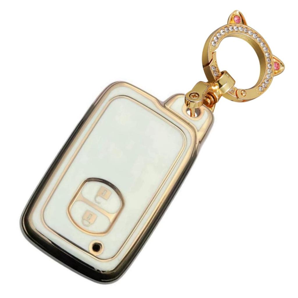 ZANEKO Aqua Key Case Fits Toyota Prius Crown Majesta 86 Land Cruiser Prado Key Cover (White)