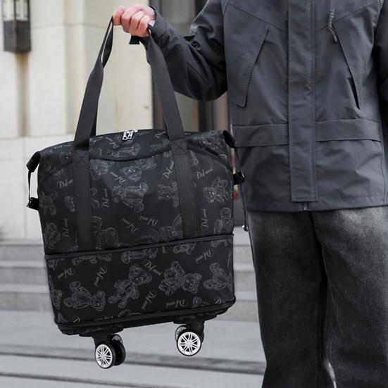 Водонепроницаемая дорожная сумка на колесах, большая вместимость, прочная, легкая в использовании, универсальная, расширяемая, чемоданная сумка для багажа