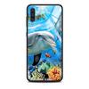 Blue Sea Animal Cute Dolphin Tempered Glass Cover For Samsung Galaxy A51 A71 A91 A72 A52 A81 A41 A31 A21 A21s M51 M31 M21 Shell