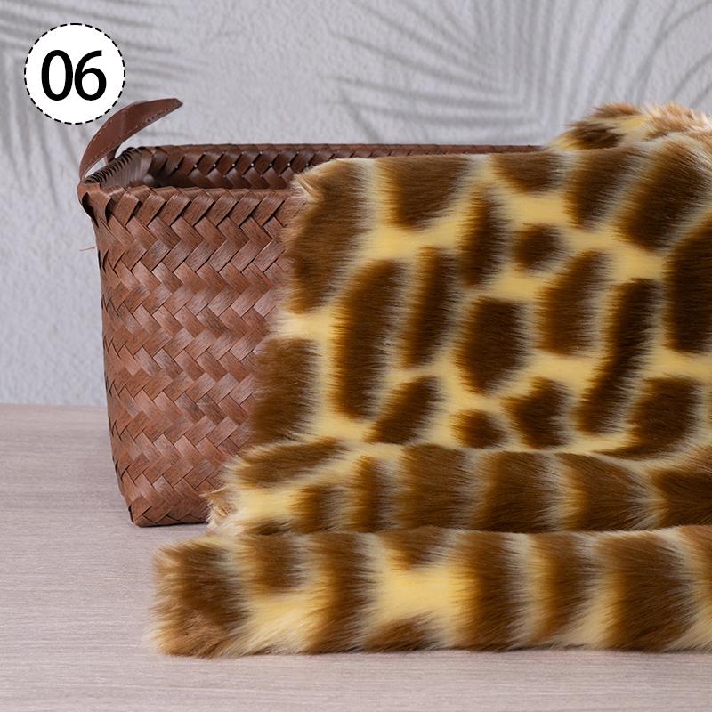 50cm Imitation Deer Spotted Plush Fabric Leopard Print Pattern Short Plush Fabric for Fur Clothing Handmade DIY Material