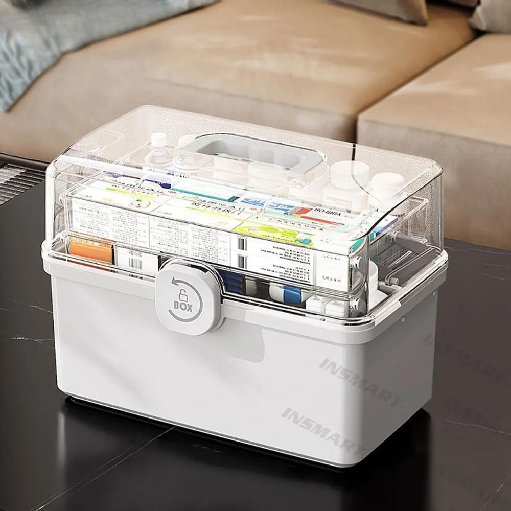 3 Size Large Capacity Medicine Box Medicine Storage Box for Home Multi Layer Portable First Aid Kit Family Medicine Organizer