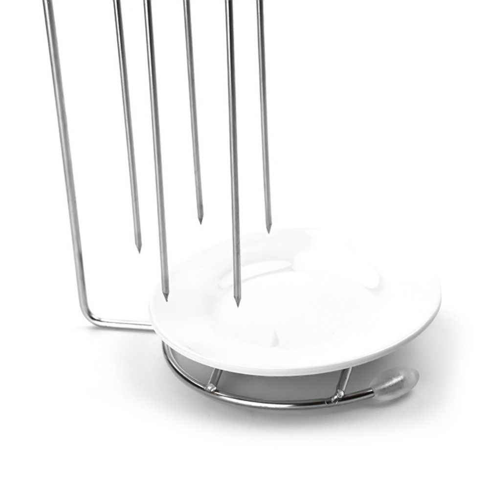 Detachable BBQ Skewer Set Stainless Steel Barbecue Fork Holder Hanger Skewer Stand  Party