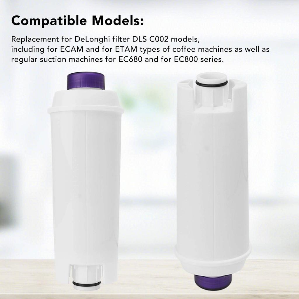 DeLonghi Coffee Machine Filter DLSC002 3pcs Coffee Machine Water Filter Replacement ABS Material Improved Performance Durability