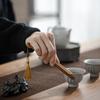 Защищающие от ожогов клипсы для чайных чашек, аксессуары для набора Кунг-фу, пинцет для листьев, бамбуковая клипса, щипцы для сахара из натурального корня, чайная посуда, кухня
