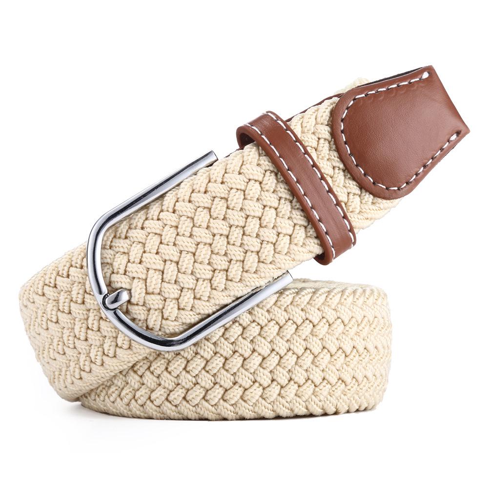 "Trendy Men's & Women's Braided Belts - Elastic Pin Buckle, Korean Style Casual Canvas"