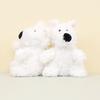 Cute White Westie Plush Keychain Fluffy Dog Bag Accessory Short Fur 13cm