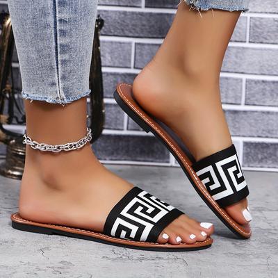 Летние женские сандалии в греческом стиле с завязками и бахромой, шлепанцы