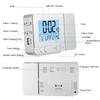 LED Multifunction Projection Digital Alarm Clock Temperature USB (Silver)