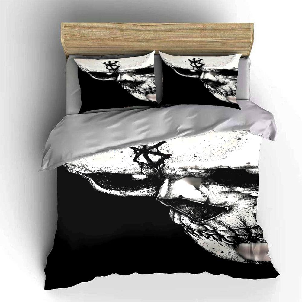 Skull with crisscross pattern. Bedding sets Duvet cover sets Duvet covers Pillowcases(1 * Duvet Cover 2 * Pillowcases without duvet insert)