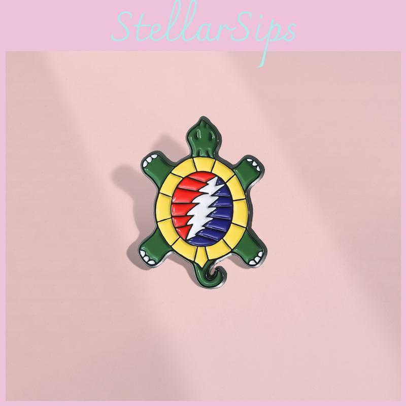 Unique Colorful Turtle Shaped Cartoon Brooch Creative Pin For Music Fans And Collectors