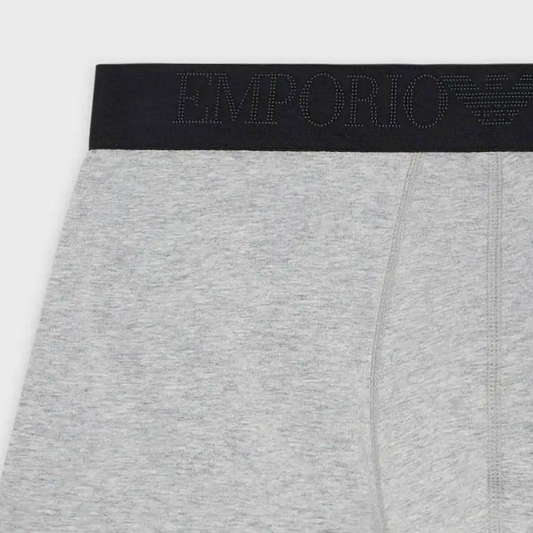 Emporio Armani Мужские боксеры с буквенным узором и логотипом, нижнее белье, серые 111776-3F755-00948