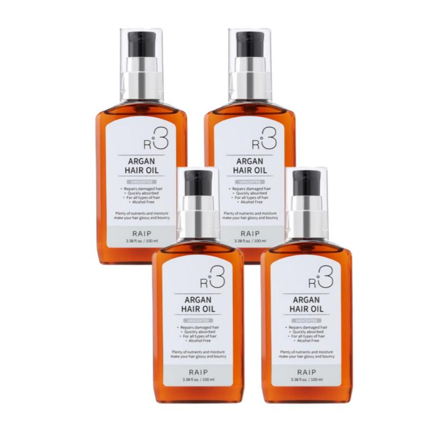 RAIP R3 Argan Hair Oil Unscented 100ml 4ea Korea Beauty