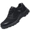 Spring and Autumn Black Training Outdoor Sports Training Leather Shoes Low Help Tooling Duty Shoes Soft Sole Patrol Security Shoes