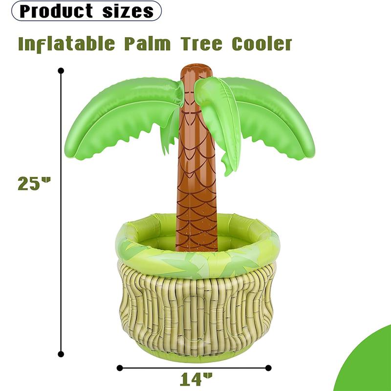 Inflatable Palm Tree Ice Bucket Bear Cooler Drink Holder Hawaiian Birthday Decoration Summer Beach Pool Party Supplies Balloon
