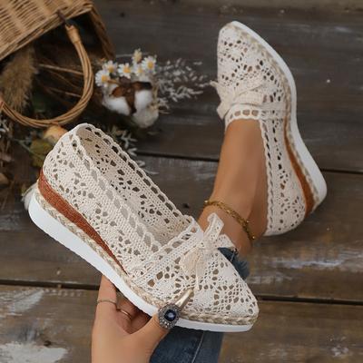 Модные плетеные сетчатые вырезы дышащие туфли-лодочки осенние новые остроносые со средним вырезом на платформе противоскользящие каблуки