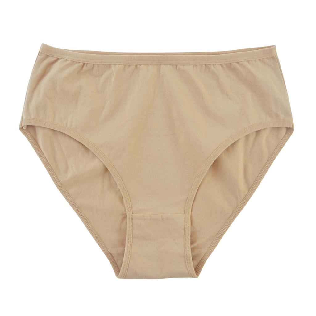 Хлопковое нижнее белье с высокой талией большого размера для женщин - Однотонное для мам среднего и пожилого возраста