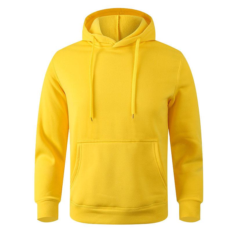 Men's Casual Hoodies Fleece Hip Hop Solid Pullover Sweatshirt Men Sportswear Clothing Sweatshirt Men's Clothing