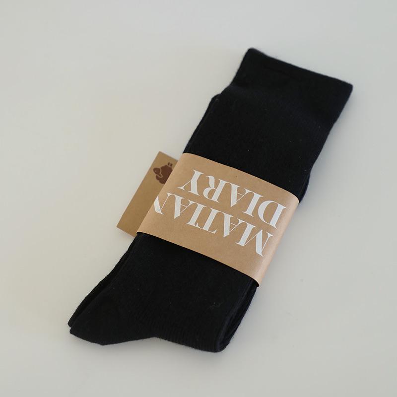 2024 Season Wool Fine Strips Abraded Stacking Socks Women'S Medium Tube Socks Versatile And Thin Comfortable Breathable Stockings