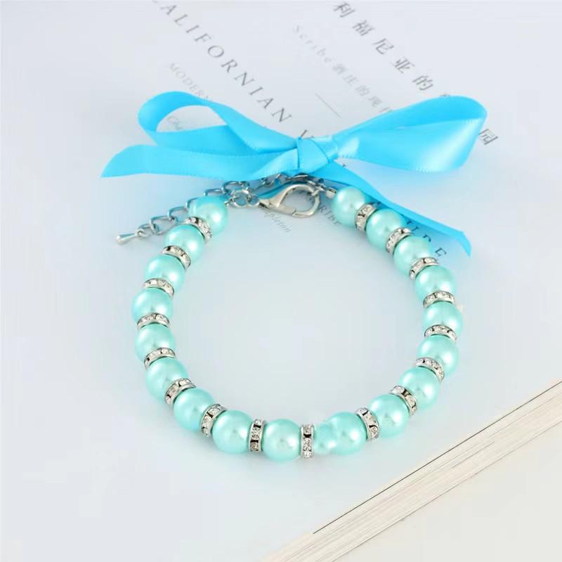 Роскошные жемчужные ожерелья со стразами для маленьких свадеб с кошками и собаками