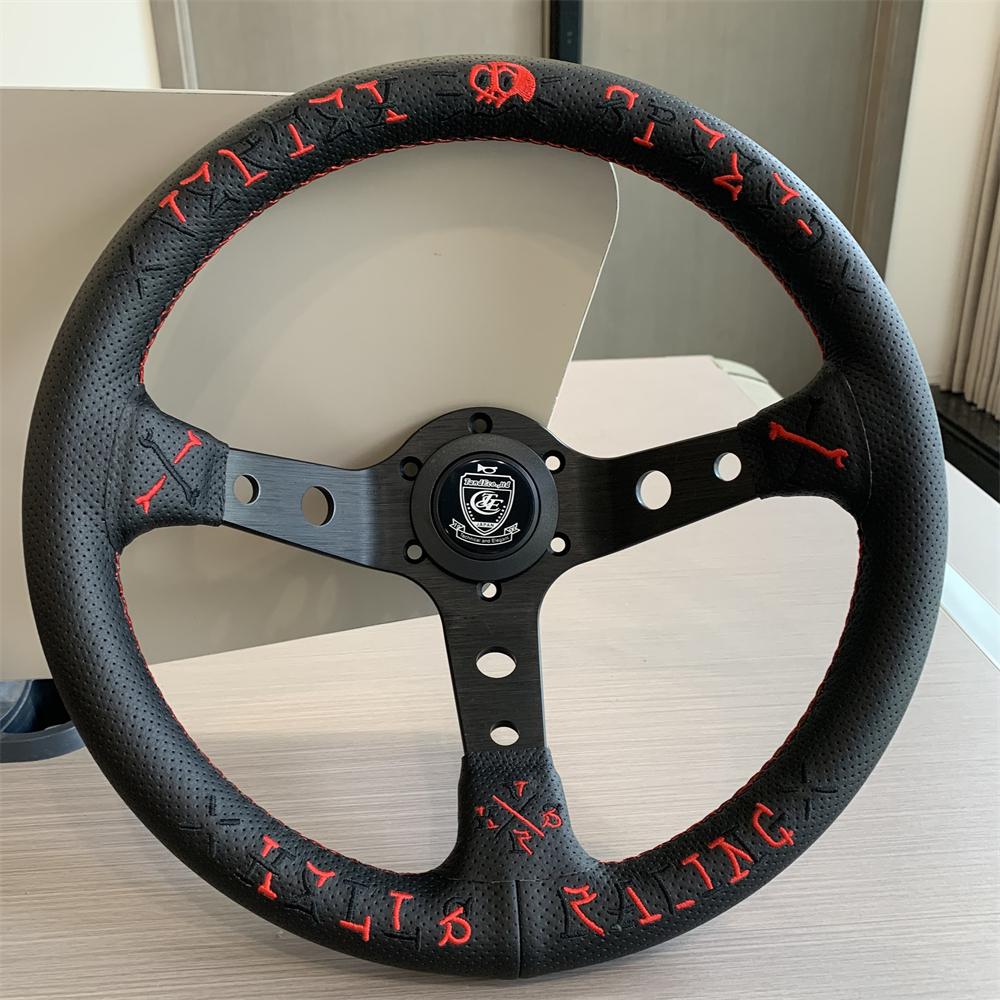 VERTEX 320mm Design Style Automobile Repacking Racing Steering Wheel 6 Bolt Alloy Drift Racing Steering Wheel With Horn Button