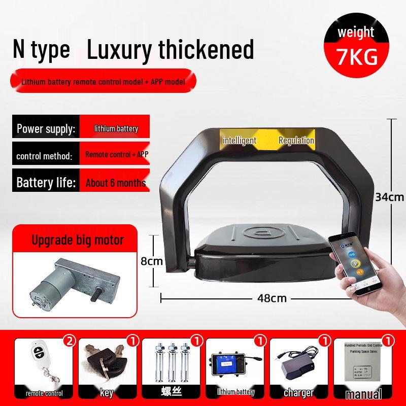 Smart Bluetooth-Enabled Waterproof Parking Space Lock with Remote Control and Sensor