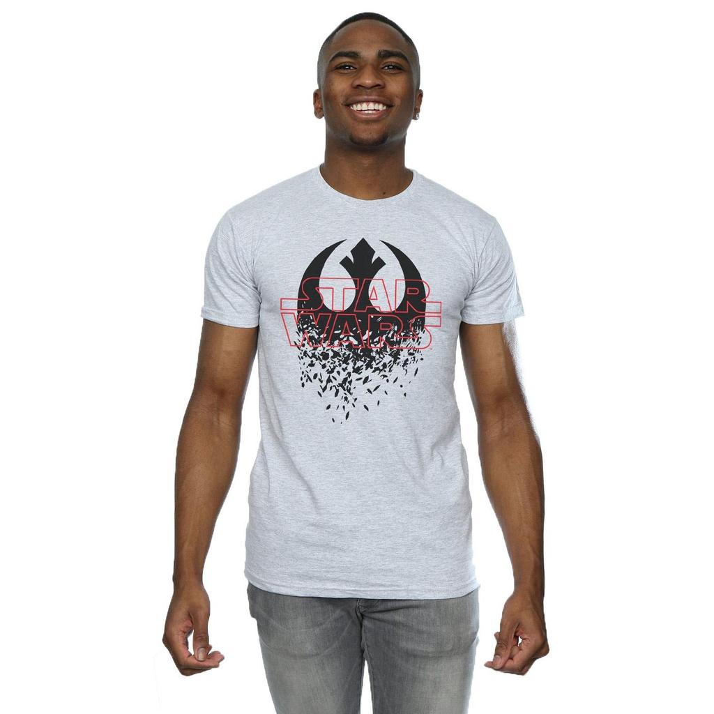 Star Wars Mens The Last Jedi Shattered Emblem T-Shirt