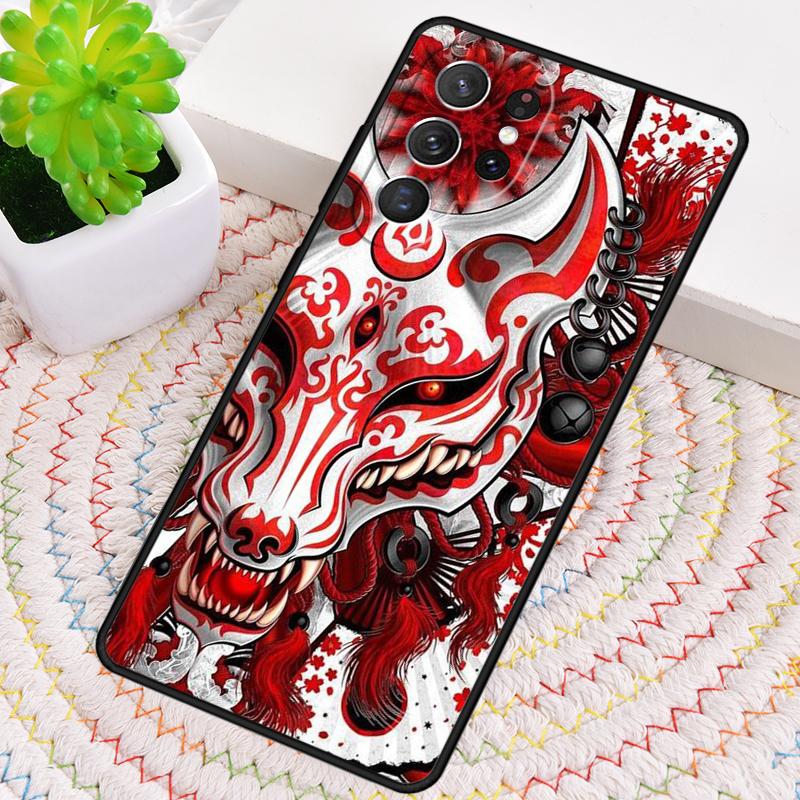 Японская маска демона Они Ханья Самурай Чехол для телефона для Samsung Galaxy note 10 pro S26 S25 S24 S23 S22 S21 Plus Ultra