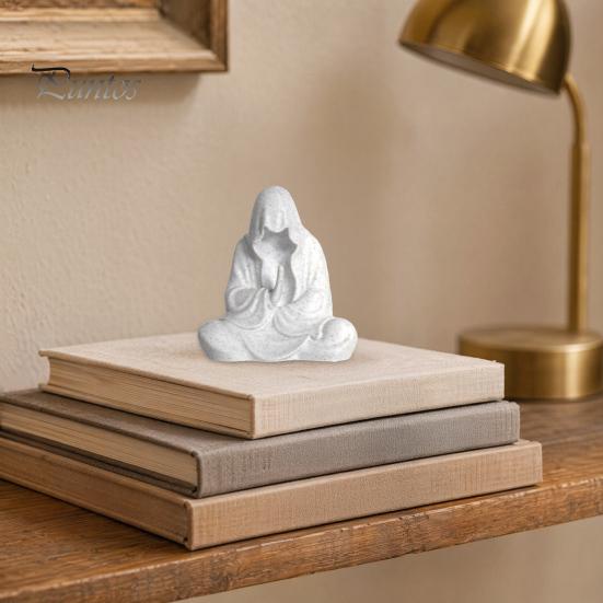 Безликая статуэтка Будды, 3D-печать, Статуэтка для медитации и духовной комнаты на рабочем столе, Сидящая скульптура, Украшение для полки, Домашний офис