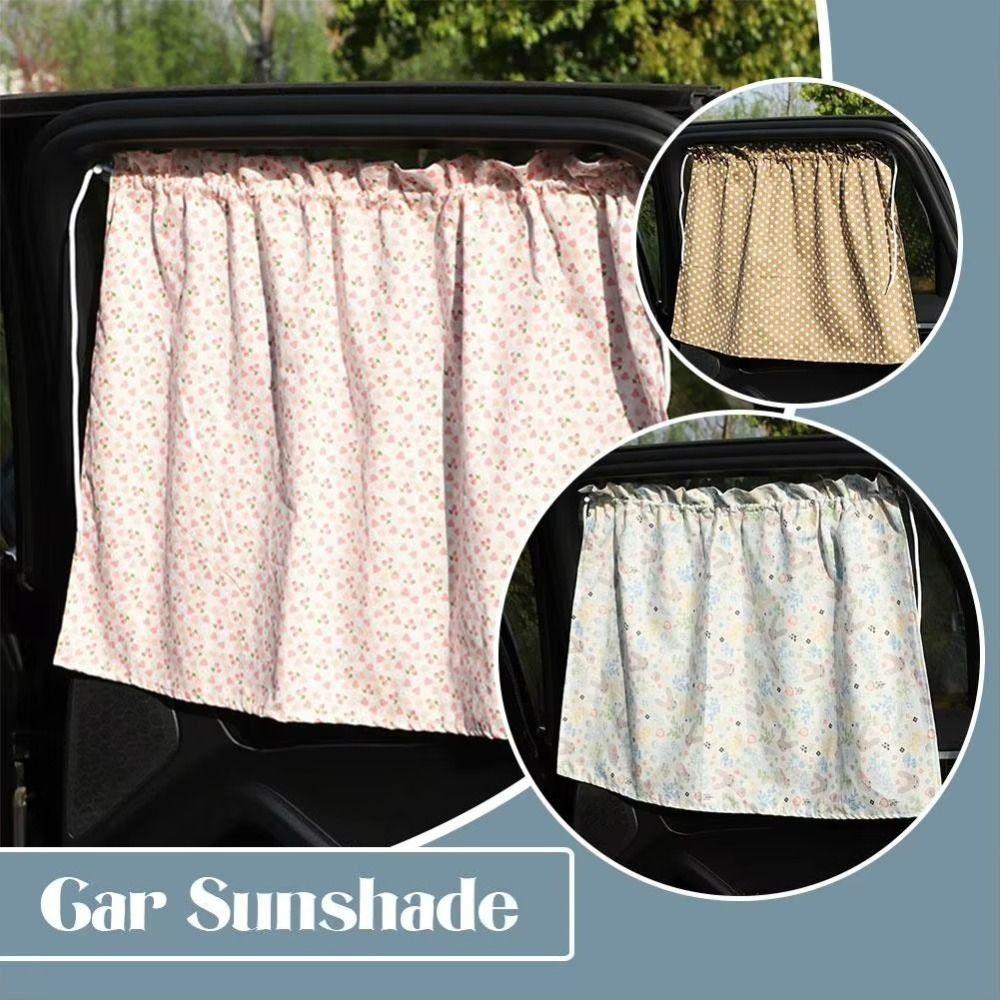 Cute Cartoon Sunshade Curtain Suction Cup Car Window Cover Creative Car Curtains Side Window