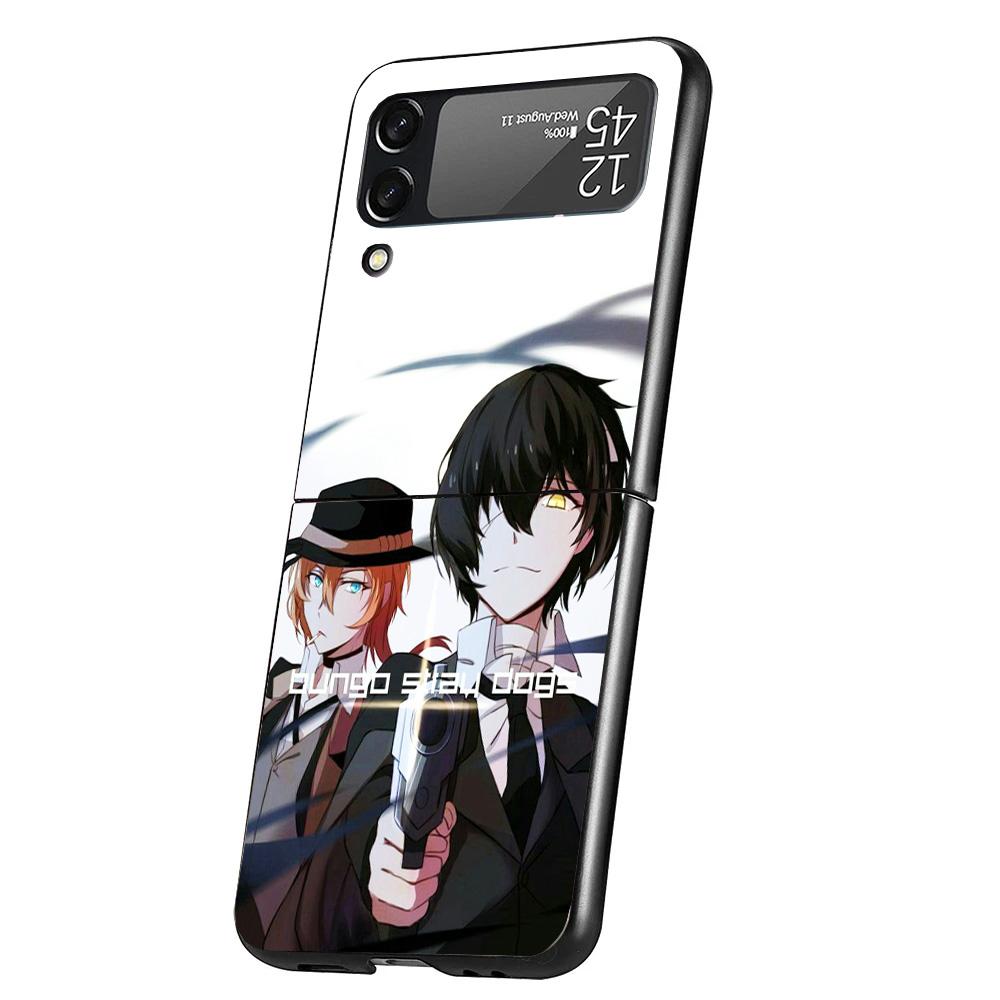 Bungo Stray Dogs Double Black Cover Phone Case For Samsung Galaxy Z Flip 7 6 5 4 3 5G Flip7 Flip6 Flip5 Flip4 Flip3 Black Fundas