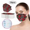 Adult Leopard Flowers Printed Outdoor Prevention Fish Mask Face