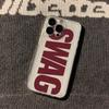 Black And Red Swag Pattern Phone Case For Samsung Galaxy S26 S25 Ultra S24 S23 FE S22 S21 Plus S20 A73 Clear Bumper Cover