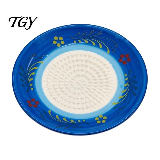 Durable Ceramic Grater Garlic Plate, Manual Kitchen Grinding Tool for Ginger Spice, Spice Crusher Non-Stick Grinder Plate Fruits Vegetables,