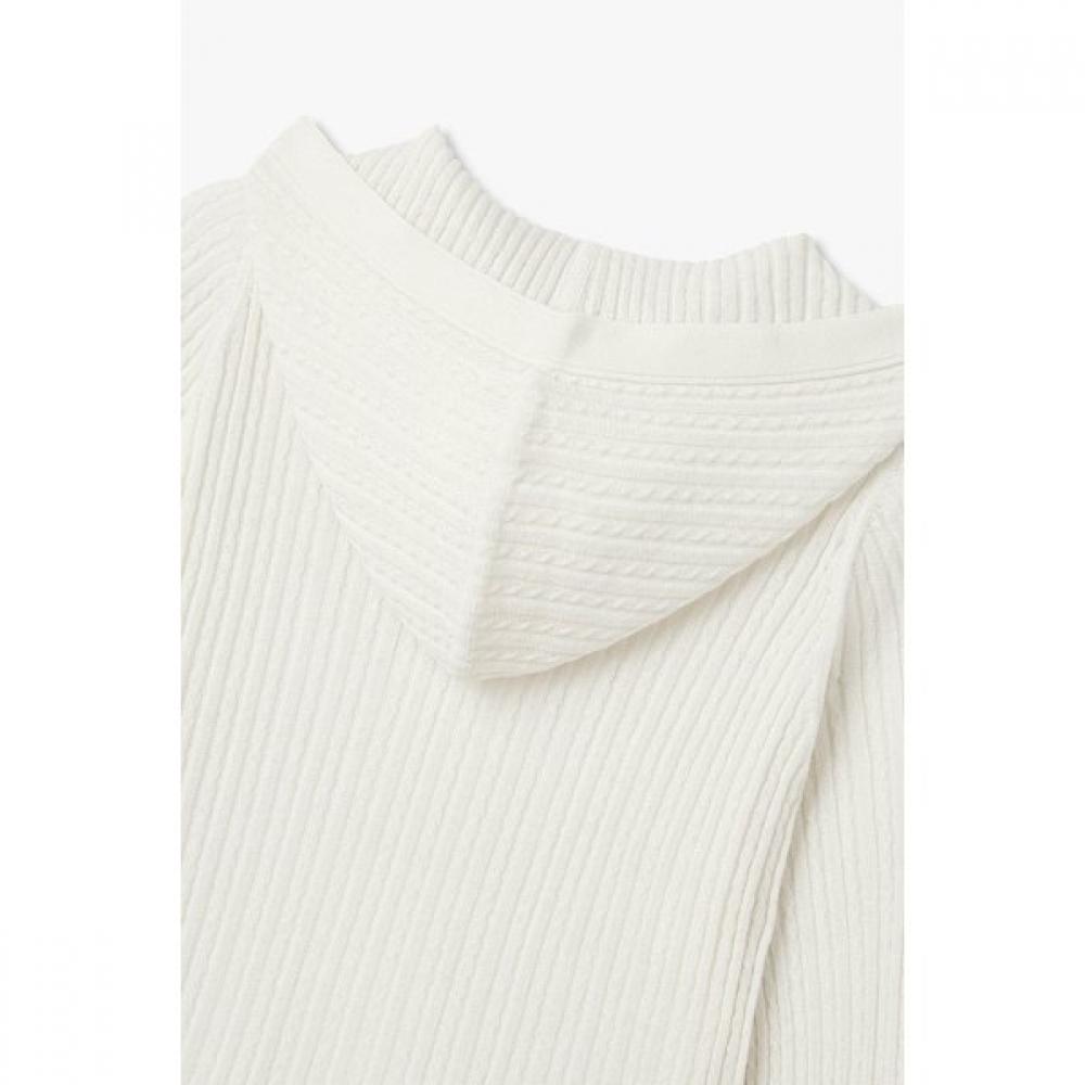 Vov Hooded Cable Knit Zip Up  7156250002 