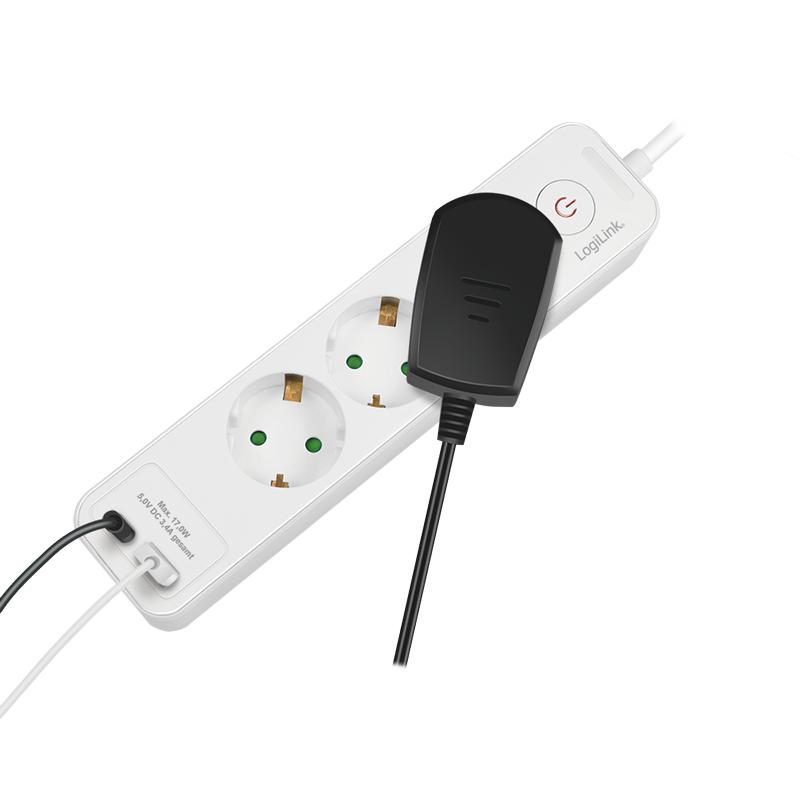 Triple power strip with USB-A/C, white, 3 sockets, 1.5m - Logilink
