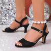 Женские босоножки на высоком каблуке 2025 Новый тренд Летняя сексуальная мода Удобная обувь для женщин Легкий каблук Повседневные элегантные сандалии